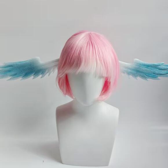 6x Blue Angel Wings lightweight Foam Anime Cosplay Prop Headpiece Hair Clips main image 4